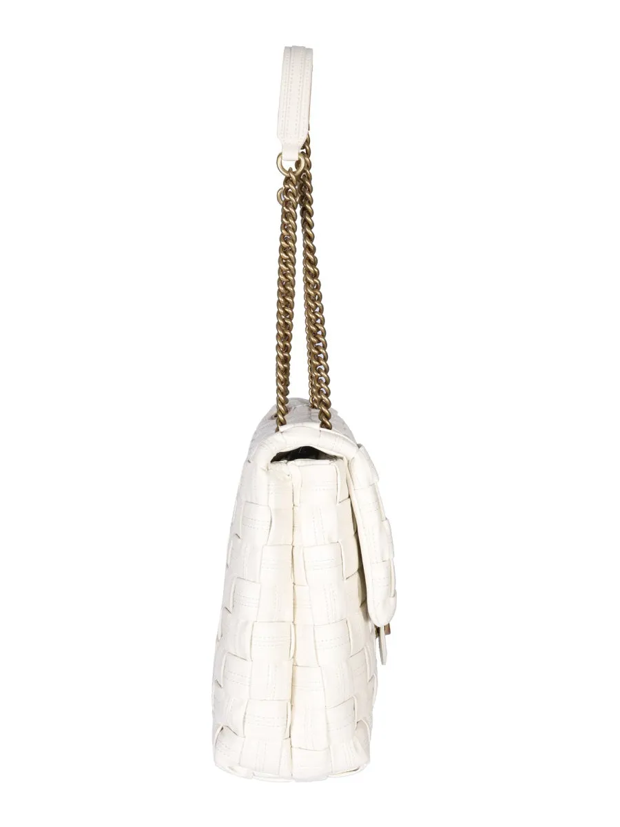 Pinko Classic Love Puff Woven Shoulder Bag