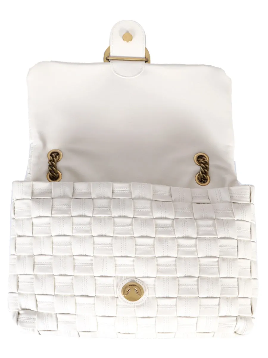 Pinko Classic Love Puff Woven Shoulder Bag