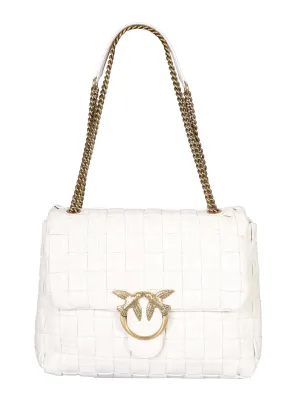Pinko Classic Love Puff Woven Shoulder Bag