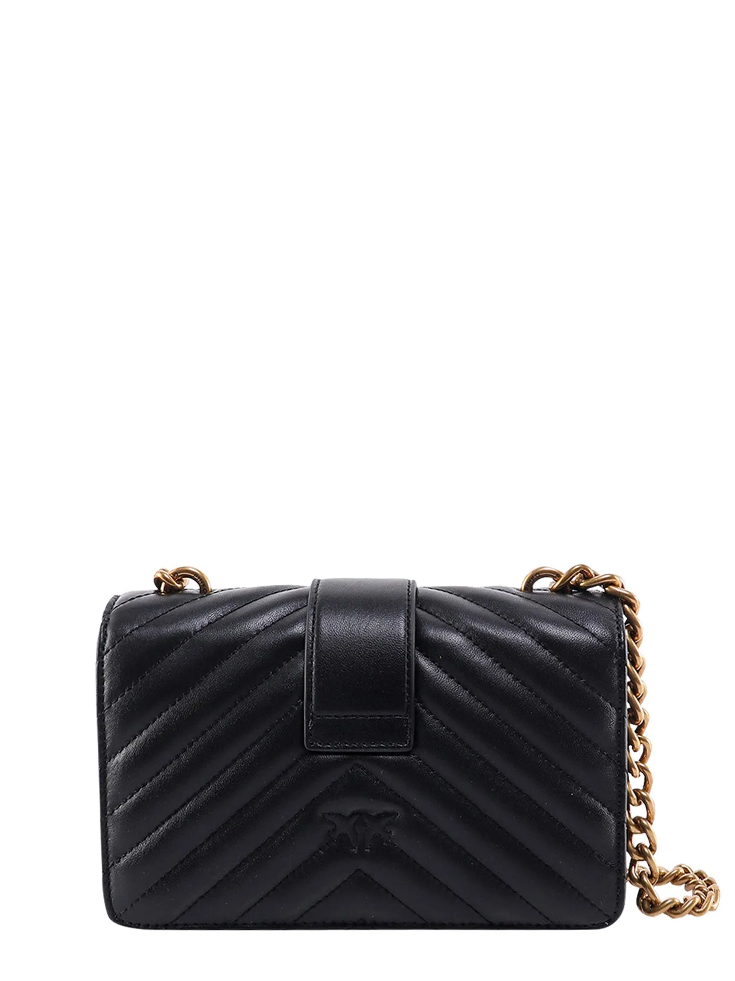 Pinko Love Birds Plaque Quilted Shoulder Bag