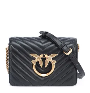 Pinko Love Click V Quilt Mini Shoulder Bag