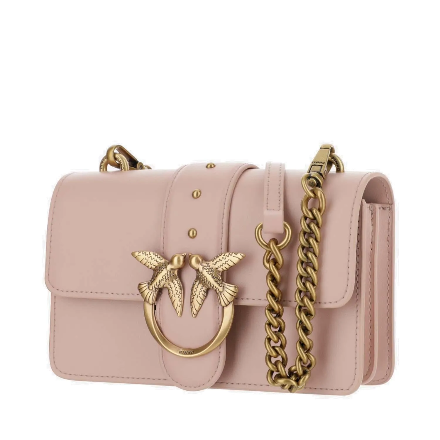Pinko Love Icon Logo Buckled Mini Shoulder Bag