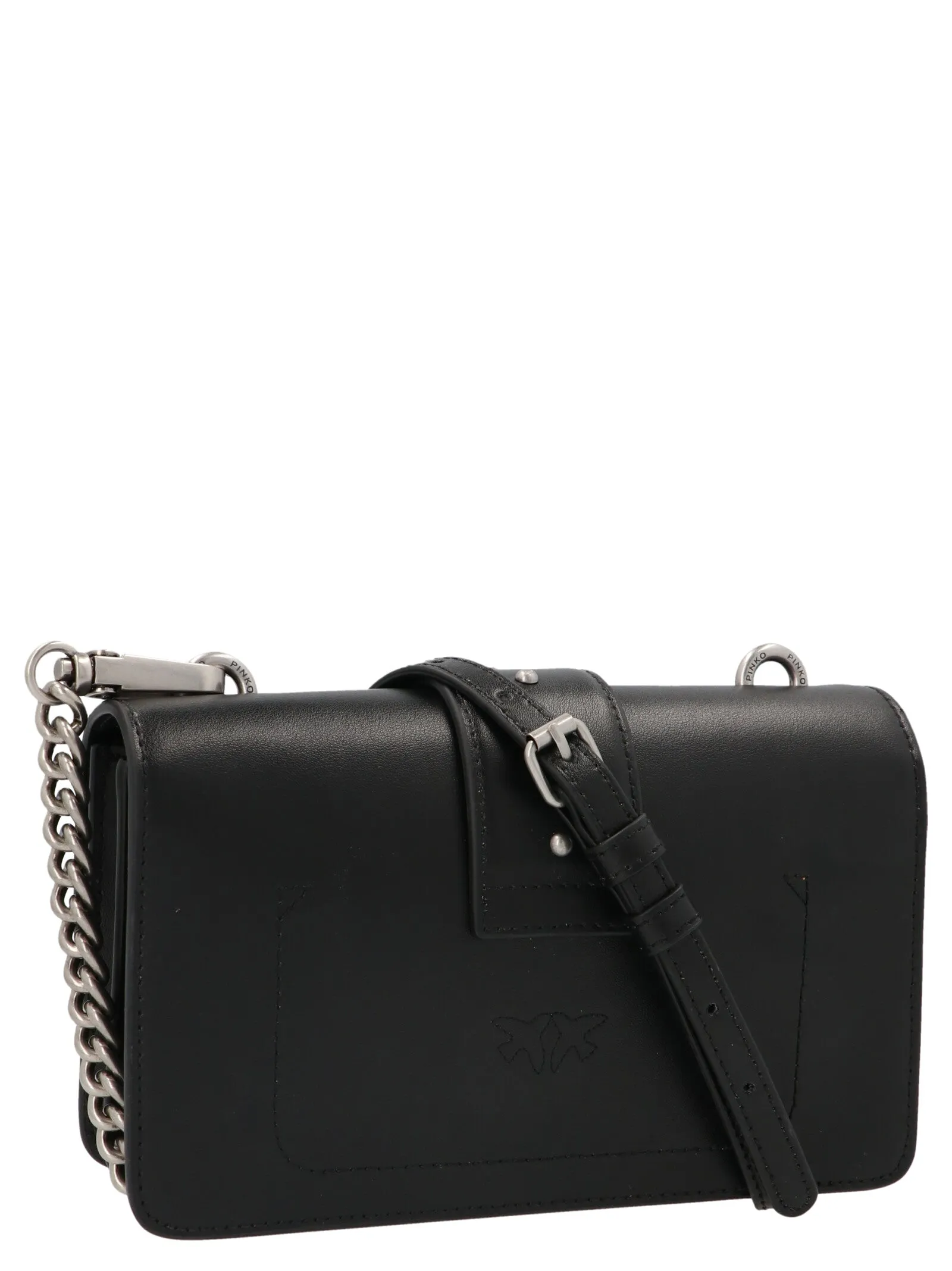 Pinko Love Icon Logo Buckled Mini Shoulder Bag