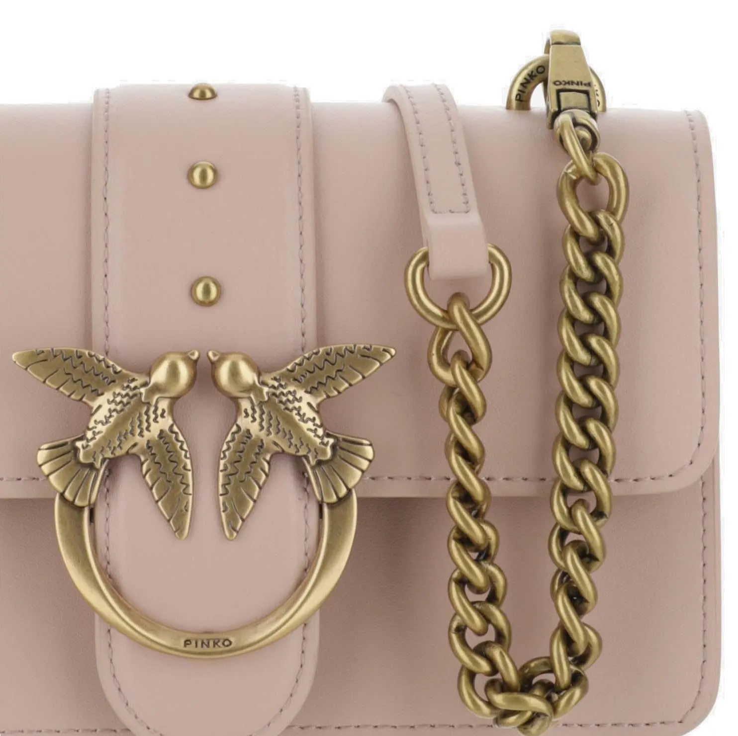 Pinko Love Icon Logo Buckled Mini Shoulder Bag