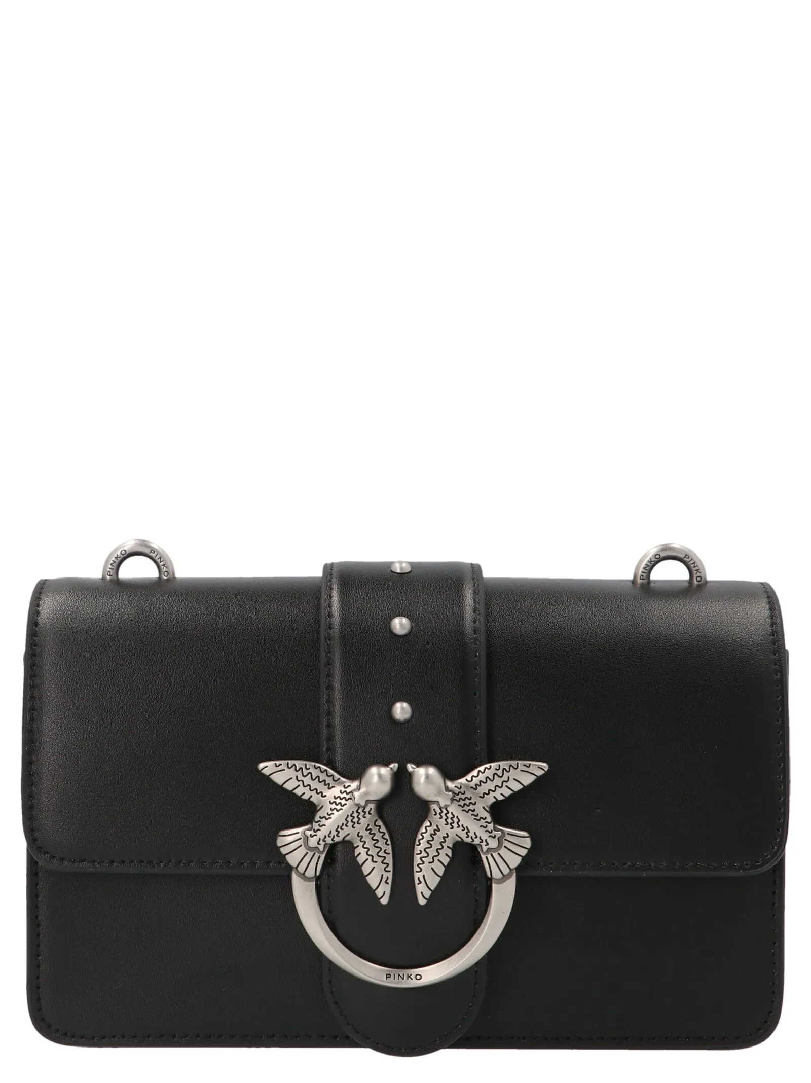 Pinko Love Icon Logo Buckled Mini Shoulder Bag