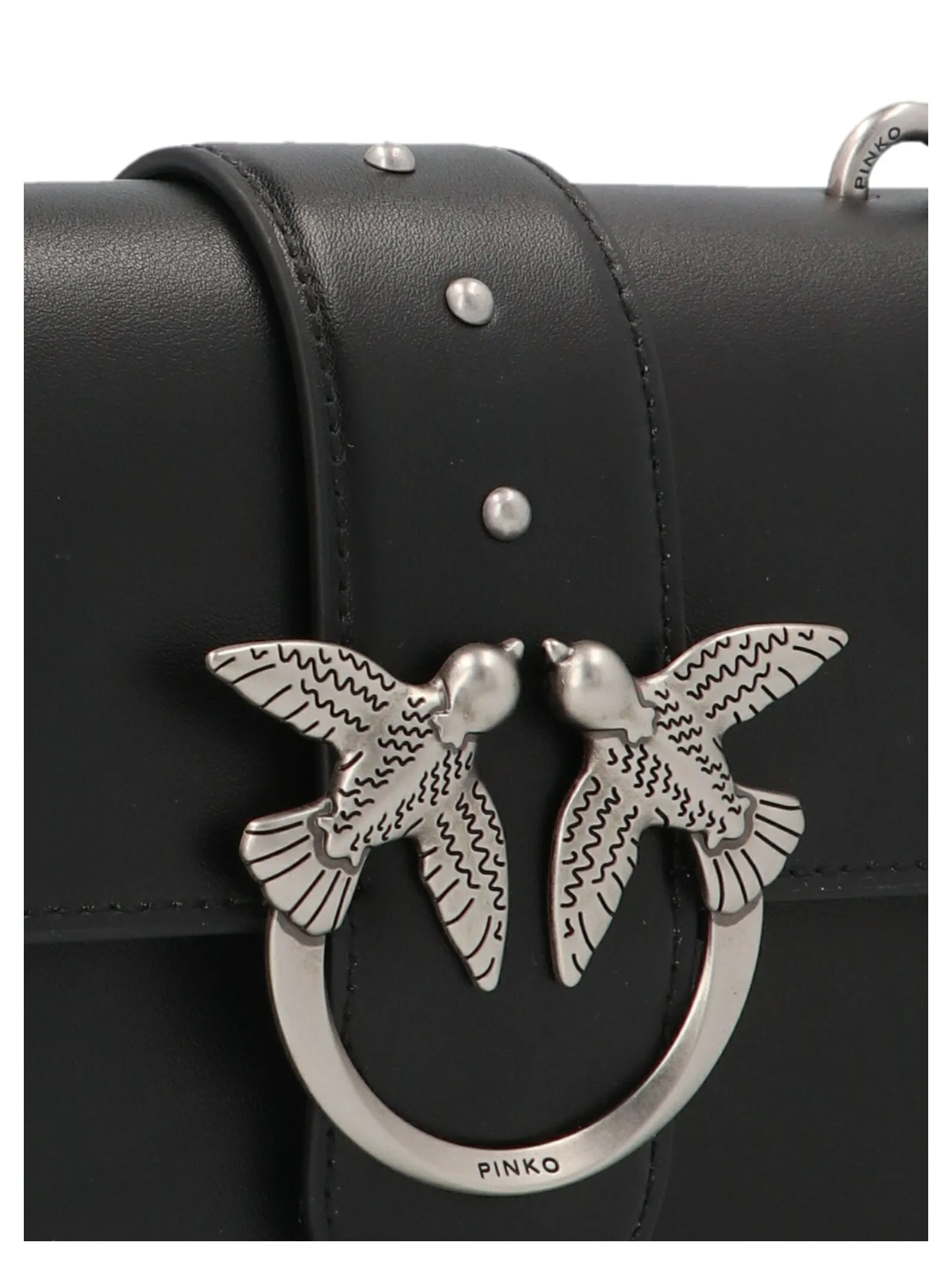 Pinko Love Icon Logo Buckled Mini Shoulder Bag