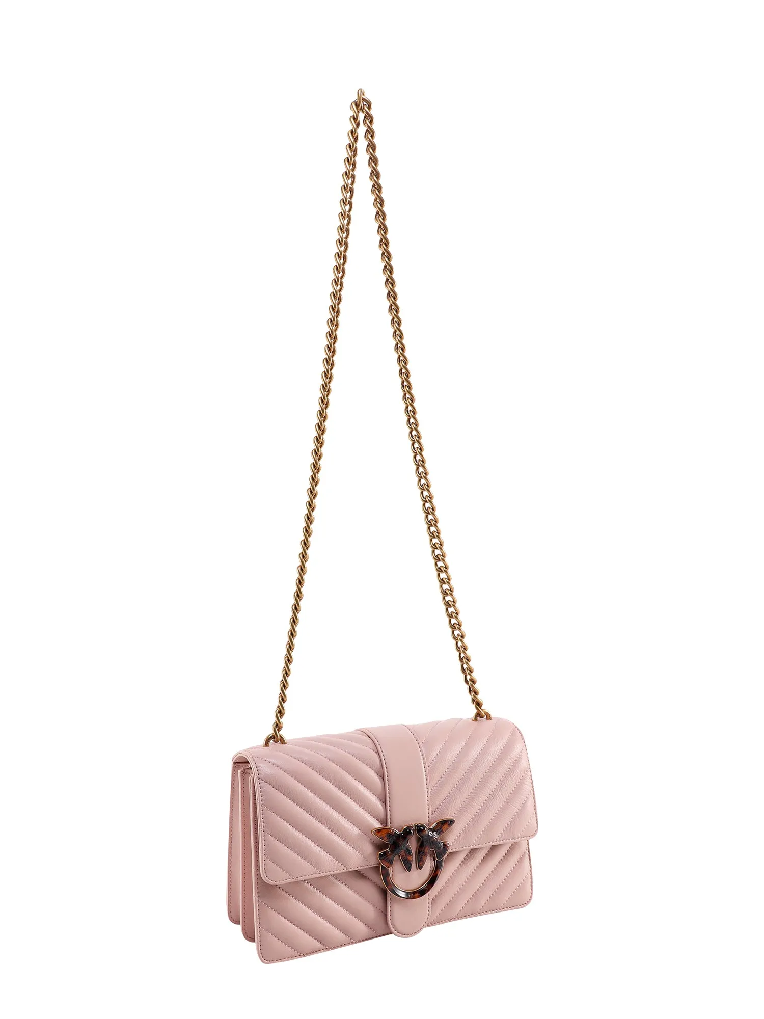 Pinko Love Logo Plaque Quilted Shoulder Bag