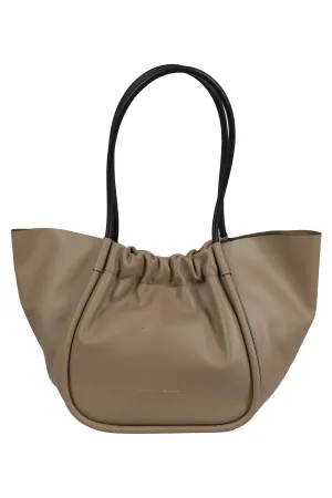 Proenza Schouler Logo Printed Gathered-Panel Tote Bag
