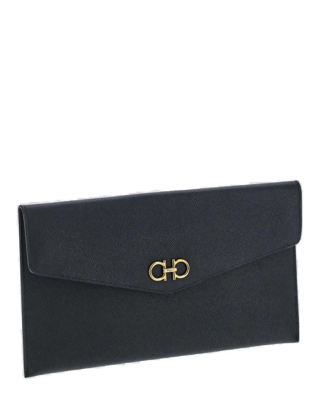 Salvatore Ferragamo Gancini Snap Fastened Clutch Bag