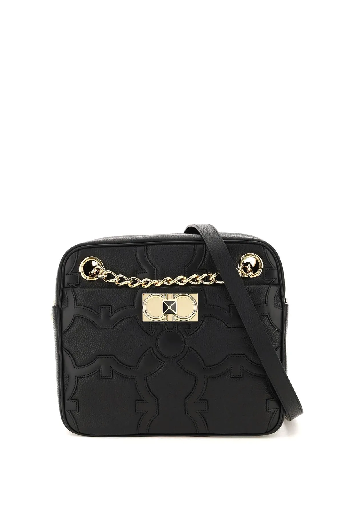 Salvatore Ferragamo Iconic Logo Embossed Crossbody Bag