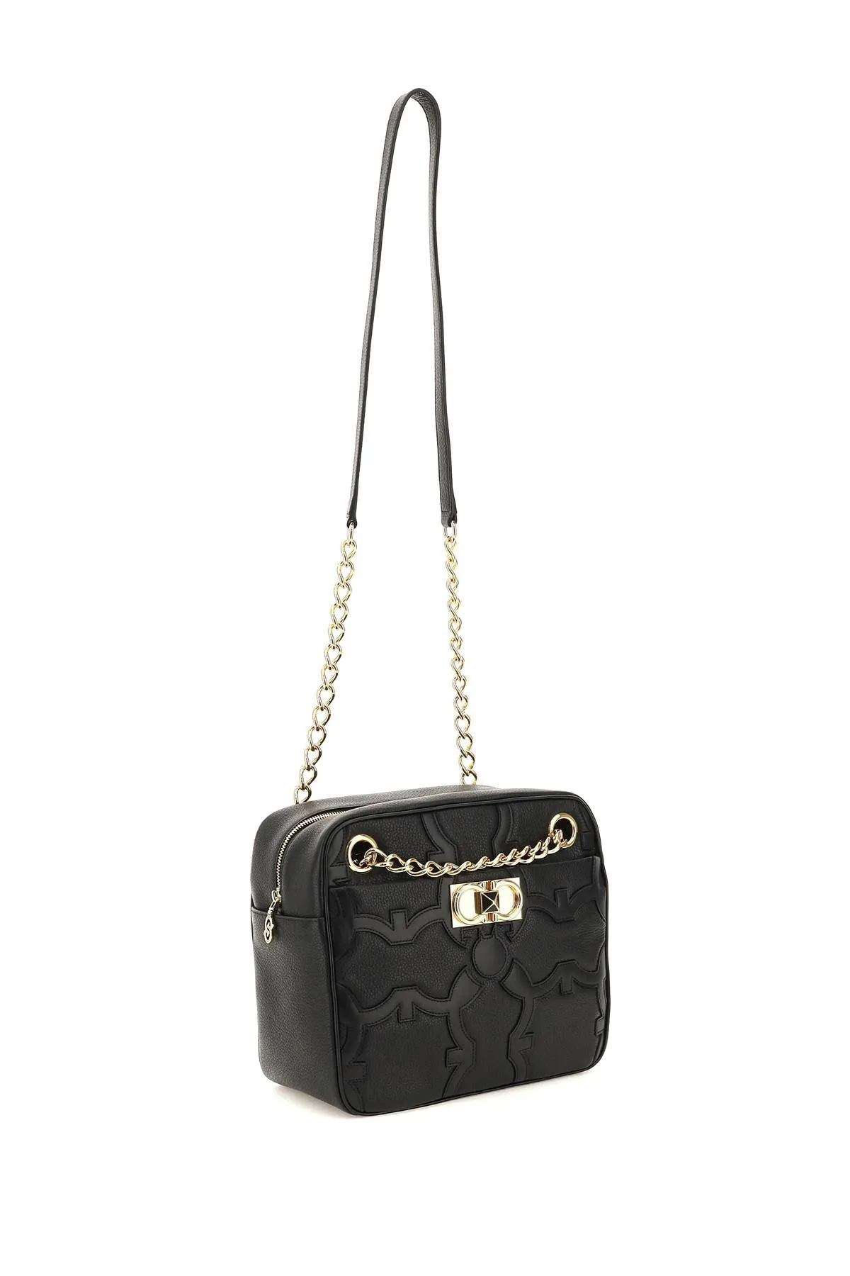 Salvatore Ferragamo Iconic Logo Embossed Crossbody Bag