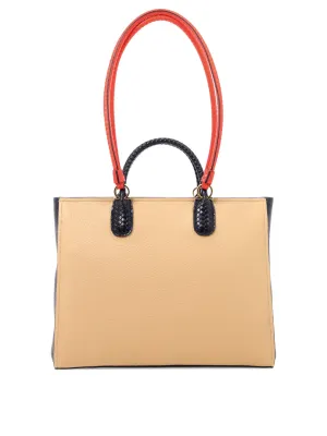 Salvatore Ferragamo Two Tone Handle Tote Bag