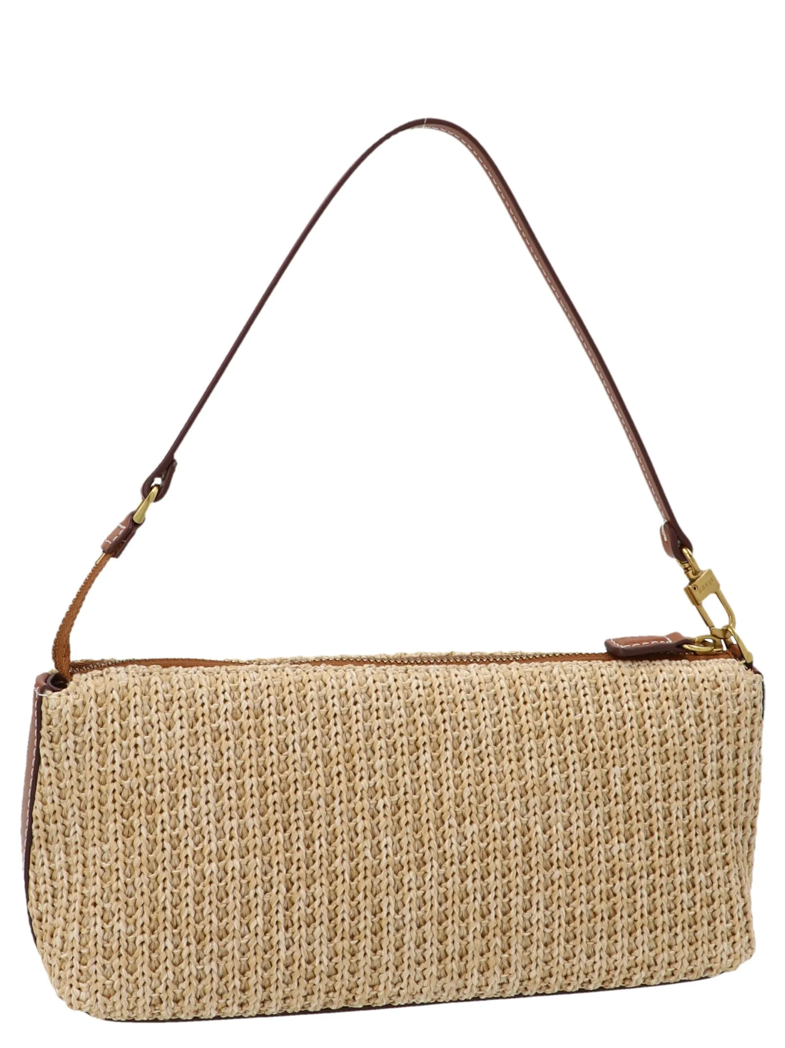 Staud Kaia Logo Embossed Shoulder Bag