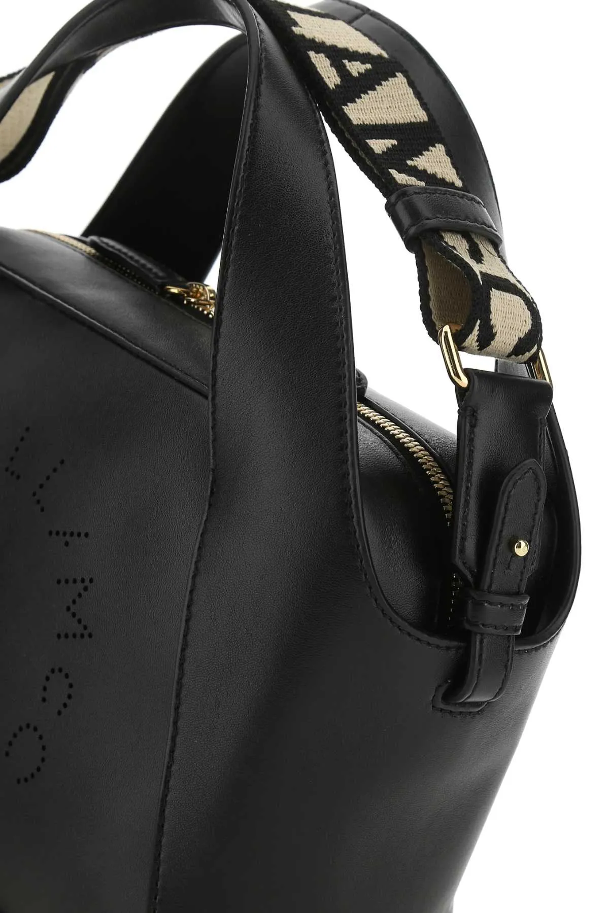 Stella McCartney Medium Logo Perforated Crossbody Bag