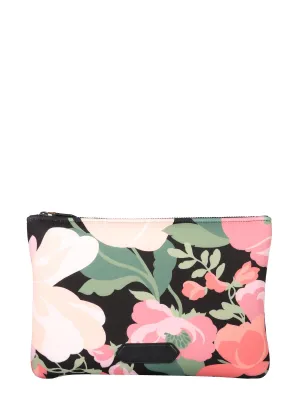 Tom Ford Floral Print Logo Patch Zipped Pouch
