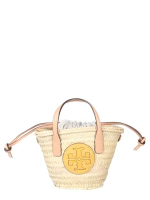 Tory Burch Ella Logo Detail Mini Basket Bag