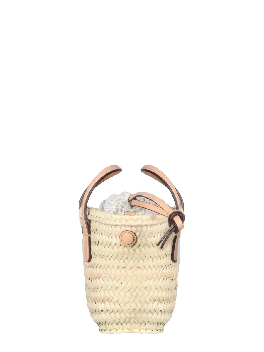 Tory Burch Ella Logo Detail Mini Basket Bag