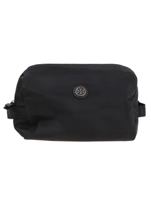 Tory Burch Logo Plaque Large Cosmetic Bag