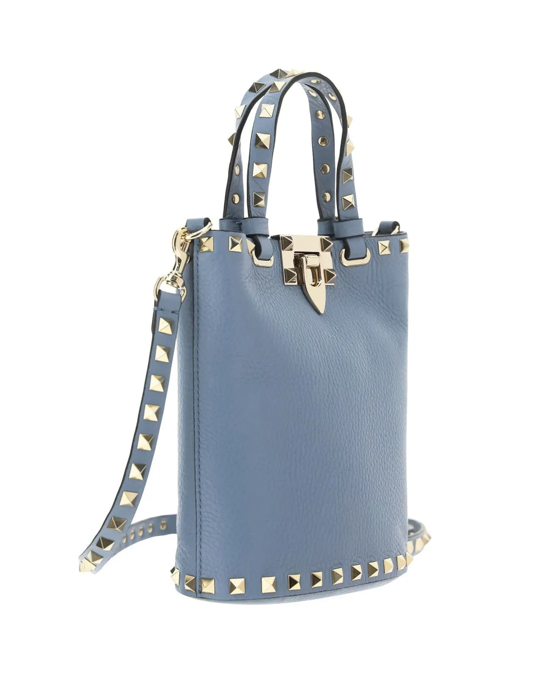 Valentino Garavani Rockstud Logo Detailed Tote Bag