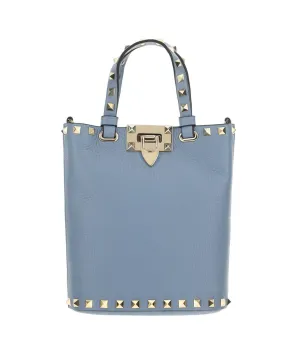 Valentino Garavani Rockstud Logo Detailed Tote Bag
