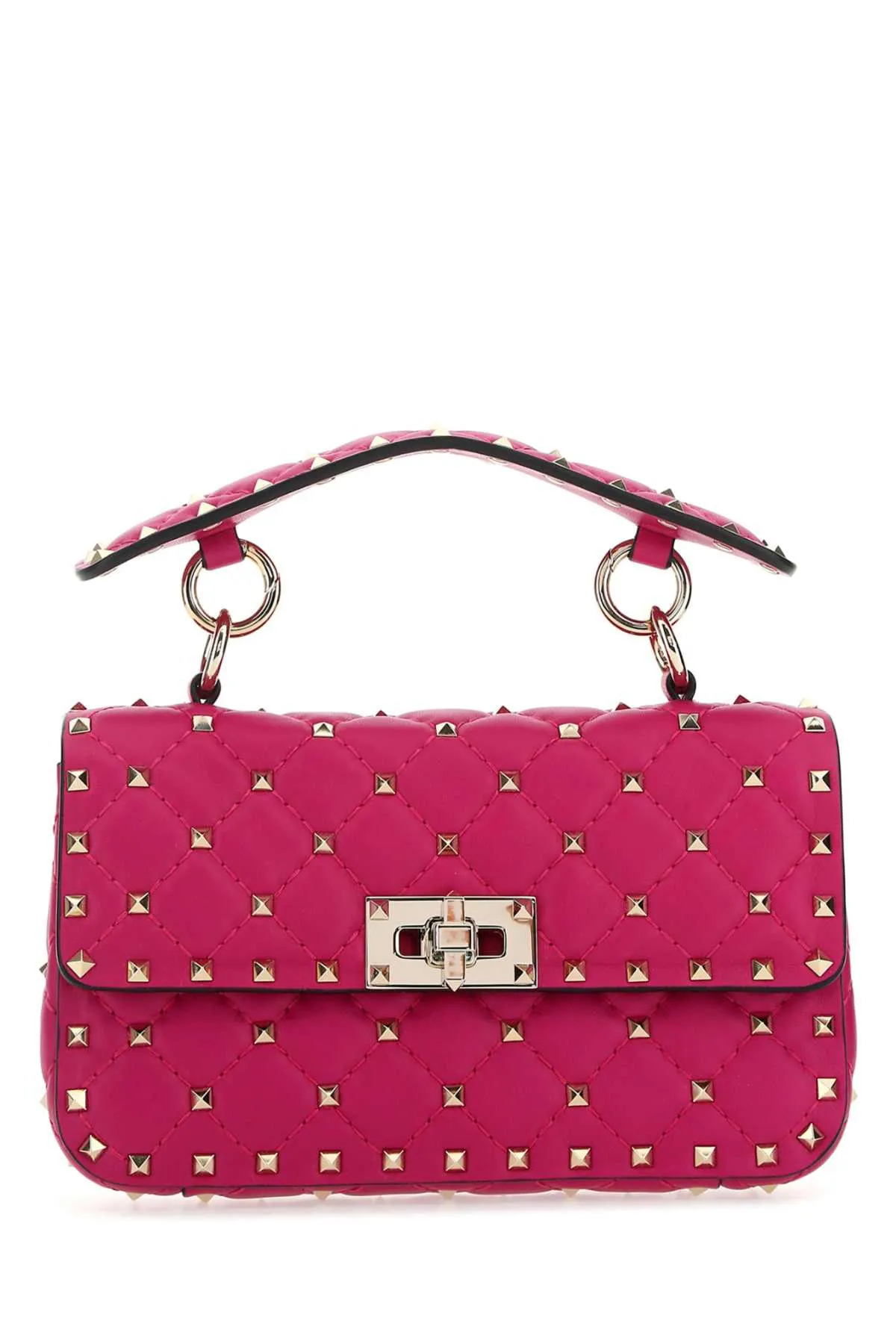 Valentino Garavani Rockstud Spike Foldover Top Shoulder Bag