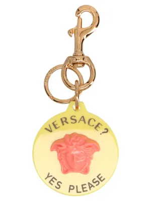 Versace Logo Printed Keyring