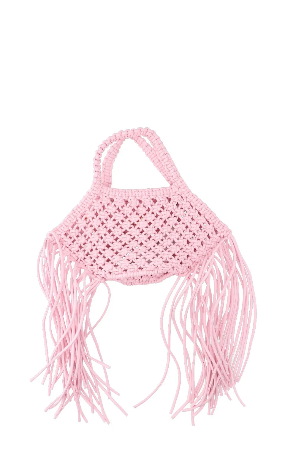 Yuzefi Fringes Detailed Woven Mini Tote Bag