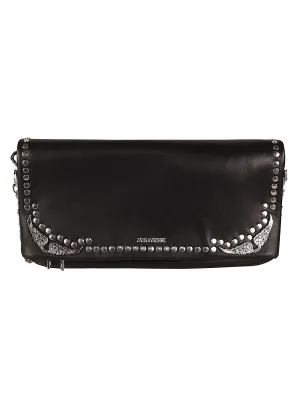 Zadig & Voltaire Rock Mirror Logo Detailed Clutch Bag